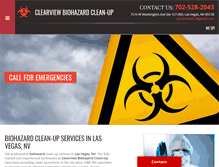 Tablet Screenshot of clearviewbiohazard.com